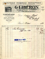 LE BOURGET.ENCAUSTIQUE HYDROFUGE ANTISEPTIQUE.G.LIBERON 110 ROUTE DE FLANDRE. - Perfumería & Droguería