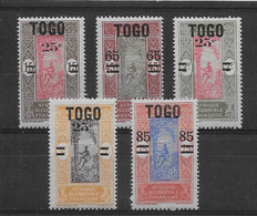 Togo N°119/123 - Neuf * Avec Charnière - TB - Neufs