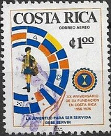 COSTA RICA 1976 Air. 20th Anniversary Of 2030 Youth Clubs In Costa Rica - 1col - Schoolboy And Flags FU - Costa Rica