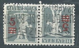 Suisse YT N°181 Guillaume Tell Surchargé (Paire Tête-bêche Se-tenant) Oblitéré ° - Used Stamps