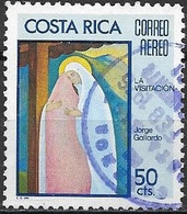 COSTA RICA 1975 Air. The Christmas Tradition. Paintings By Jorge Gallardo - 50c - The Visitation FU - Costa Rica