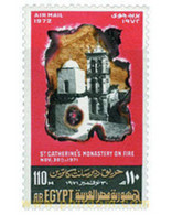 Ref. 170327 * MNH * - EGYPT. 1972. 	FIRE IN THE MONASTERY OF SANTA CATALINA	 . INCENDIO EN EL MONASTERIO DE SANTA CATALI - Unused Stamps