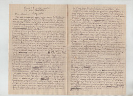 Lesigne Rue Bobillot Paris Mécanicien Inventeur à Serpollet Henri Culoz 1912 à Identifier - Manuscritos