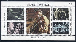 SWEDEN 1983 Music In Sweden Block MNH / **.  Michel Block 11 - Blokken & Velletjes