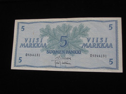 Finlande - 5 Viisi Markkaa 1963 - Suomen Pankki - Finlands Bank   **** ACHAT IMMEDIAT **** - Finlande