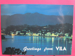 Visuel Très Peu Courant - Vanuatu - Vila - Vila Bay At Night - Très Bon état - R/verso - Vanuatu