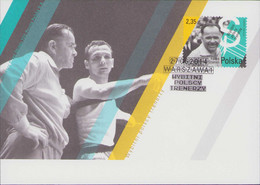 Delcampe - POLAND 2014, Mi From Bl. 227 Outstanding Polish Coaches, Sport, Olympics Felix Stamm Box Boxing Coach FDC - FDC