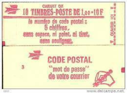 CARNET 1972-C 2 Sabine De Gandon "CODE POSTAL" Conf. 3,4,5,6 Et 7 Au Choix Fermé Parfait état Bas Prix Très Rare - Modern : 1959-…