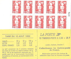 CARNET 2720-C 2 Marianne De Briat "LOISIR, CULTURE, PASSION !" Daté 03.09.92 Bas Prix à Saisir. - Moderne : 1959-...