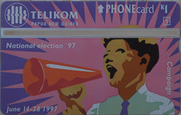 Papua New Guinea - Telikom - L&G - Election Campaign - 708C - 04.1997, 1Kina, Mint Rare - Papouasie-Nouvelle-Guinée