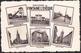 +++ CPA - Souvenir De FONTAINE L'EVEQUE - Multivues - Charbonnage - Gare ...  // - Fontaine-l'Eveque