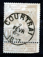 Nr 72 - Cachet  "COURTRAI" - Tanding!/dentelure! - (ref. ZE-1662) - 1893-1907 Wappen