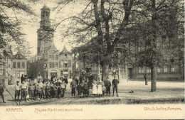 Nederland, KAMPEN, Nieuwe Markt Met Muziektent (1900s) Ansichtkaart - Kampen