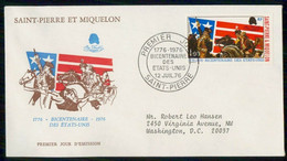 SPM Saint Pierre Et Miquelon Bicentenaire Des Etats Unis FDC 1976 - FDC