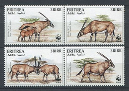 287 - ERYTHREE 1996 - Yvert 282/85 - WWF Gazelle - Neuf ** (MNH) Sans Trace De Charniere - Eritrea