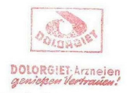 EMA METER STAMP FREISTEMPEL DOLORGIET ARZNEIEN FARMACY GODESBERG 1960 - Pharmacy