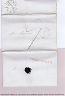 Ireland Roscommon 1835 Linear FRENCHPARK Town Namestamp In Red, Letter To Lucan DUBLIN PENNY POST 1d - Prephilately