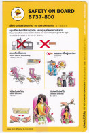 Thailande / Nokair / Boeing B 737 - 800 / Consignes De Sécurité / Safety Card - Veiligheidskaarten