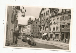 Cp, Allemagne, LÖRRACH I. Baden , Baslerstrasse , Automobiles , Commerces , CAFE PAPE ,écrite 1954 - Lörrach