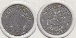 Allemagne  Kriegsgeld 10 Pfennig  HEIDELBERG - Monetary/Of Necessity