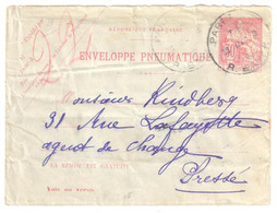 PARIS  Enveloppe Entier Pneumatique Chaplain 30 C Yv 2763 Storch A8 - Pneumatische Post