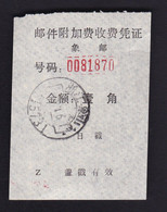 CHINA CHINE CINA  ZHEJIANG XIANGSHAN 315731 ADDED CHARGE LABEL (ACL)  0.10 YUAN - Sonstige & Ohne Zuordnung