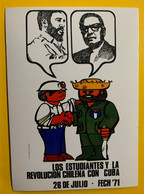 13188 -  Los Estudiantes Y La Revoliucion Chilena Con Cuba Fech 71   Affiches Chiliennes 1971-73 Edition Italienne 1975 - Non Classés