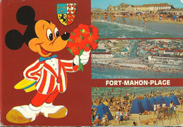 Cote D'opale-fort Mahon-vue Générale - La Plage-mickey--cpm - Nord-Pas-de-Calais