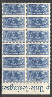 1941 War Effort Reduced Size Block Of 6 Bilingual Pairs  3d.  SG 101 ** MNH - Nuovi