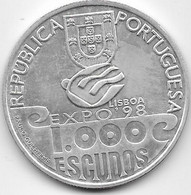 Portugal  - 1000 Escudos Argent - 1999 - SUP - Portogallo