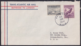 F-EX22014 NEWFOUNDLAND TRANS-PACIFIC 1939 FIRST FLIGHT BOTWOOD - LONDON - Premiers Vols