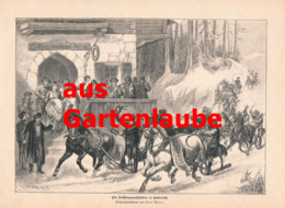 789 - Karl Marr Silberstein Goaßlfahren Fasching Pferdeschlitten Artikel 1887 !! - Fasching & Karneval