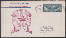 F-EX22030 US TRANS-ATLANTIC 1939 FIRST FLIGHT NEW YORK - DUBLIN, IRELAND, EIRE. - Otros & Sin Clasificación