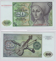 T145386 Banknote 20 DM Deutsche Mark Ro. 271a Schein 2.Jan. 1970 KN GB 1590255 D - 20 Deutsche Mark