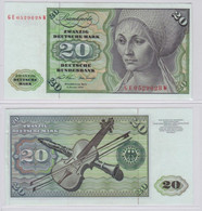 T145400 Banknote 20 DM Deutsche Mark Ro. 271b Schein 2.Jan. 1970 KN GE 0529628 W - 20 Deutsche Mark