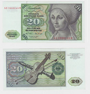 T145522 Banknote 20 DM Deutsche Mark Ro. 271b Schein 2.Jan. 1970 KN GE 7689148 M - 20 DM
