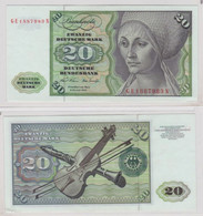T145539 Banknote 20 DM Deutsche Mark Ro. 271b Schein 2.Jan. 1970 KN GE 1887983 N - 20 DM