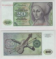 T145546 Banknote 20 DM Deutsche Mark Ro. 271b Schein 2.Jan. 1970 KN GE 1045185 G - 20 Deutsche Mark