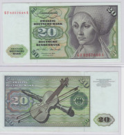 T145550 Banknote 20 DM Deutsche Mark Ro. 271b Schein 2.Jan. 1970 KN GF 8257648 A - 20 Deutsche Mark