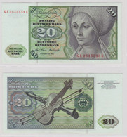 T145557 Banknote 20 DM Deutsche Mark Ro. 271b Schein 2.Jan. 1970 KN GE 2845538 K - 20 Deutsche Mark