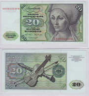 T145571 Banknote 20 DM Deutsche Mark Ro. 271a Schein 2.Jan. 1970 KN GB 6652440 Q - 20 DM