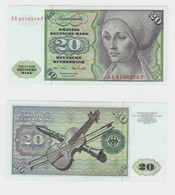 T145651 Banknote 20 DM Deutsche Mark Ro. 271b Schein 2.Jan. 1970 KN GE 4156218 P - 20 Deutsche Mark