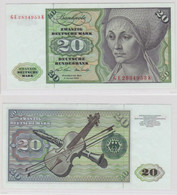 T145696 Banknote 20 DM Deutsche Mark Ro. 271b Schein 2.Jan. 1970 KN GE 2834953 K - 20 DM