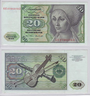 T145697 Banknote 20 DM Deutsche Mark Ro. 271b Schein 2.Jan. 1970 KN GE 2798573 Z - 20 Deutsche Mark