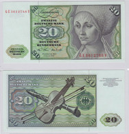 T145714 Banknote 20 DM Deutsche Mark Ro. 271b Schein 2.Jan. 1970 KN GE 3612788 V - 20 Deutsche Mark