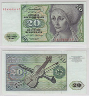 T145730 Banknote 20 DM Deutsche Mark Ro. 271b Schein 2.Jan. 1970 KN GE 4593811 P - 20 Deutsche Mark