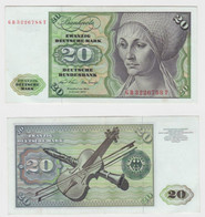 T145866 Banknote 20 DM Deutsche Mark Ro. 271a Schein 2.Jan. 1970 KN GB 3226788 T - 20 Deutsche Mark
