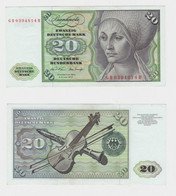 T145872 Banknote 20 DM Deutsche Mark Ro. 271a Schein 2.Jan. 1970 KN GB 0394814 R - 20 DM