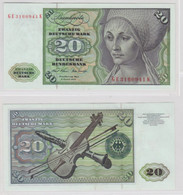 T145891 Banknote 20 DM Deutsche Mark Ro. 271b Schein 2.Jan. 1970 KN GE 3160941 K - 20 Deutsche Mark