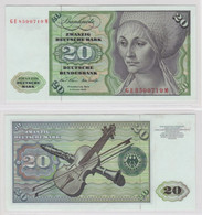 T145926 Banknote 20 DM Deutsche Mark Ro. 271b Schein 2.Jan. 1970 KN GE 8500719 M - 20 Deutsche Mark